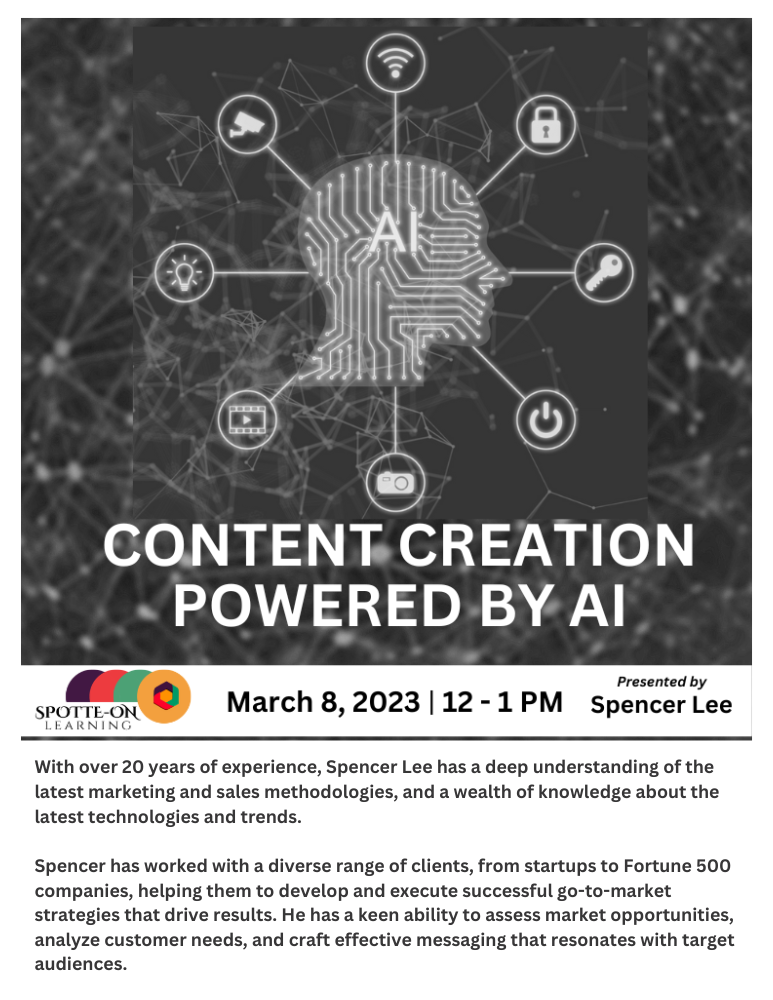 Free Zoom learning session on Content Creation powered by AI